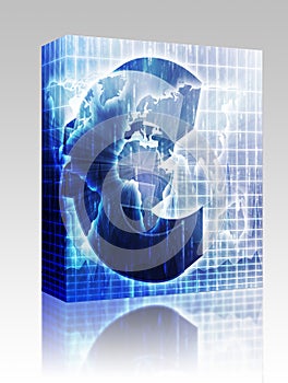 Euro currency map box package