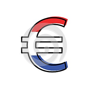 euro currency symbol. Vector illustration decorative design