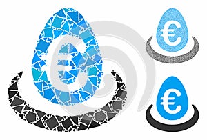 Euro deposit egg Mosaic Icon of Rugged Items