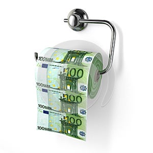 Euro devaluation. Money as toilet paper