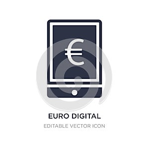 euro digital commerce icon on white background. Simple element illustration from Computer concept