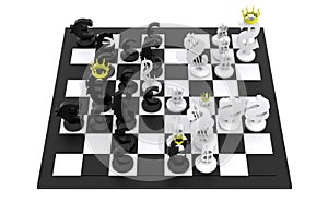 Euro dollar chess game black and white