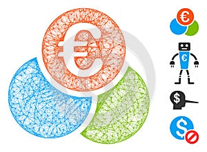 Euro Finances Web Vector Mesh Illustration