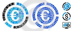 Euro Financial Diagram Composition Icon of Spheric Items