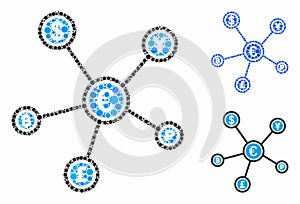 Euro financial network Composition Icon of Circles