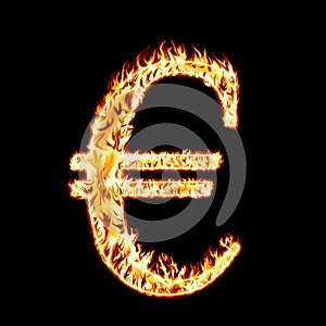 Euro in a fire