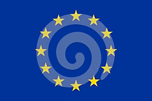 Euro flag, blue with twelve yellow stars