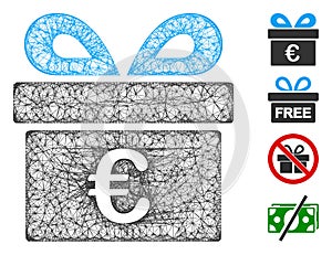 Euro Gift Web Vector Mesh Illustration