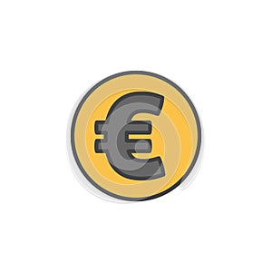 Euro icon in colored version