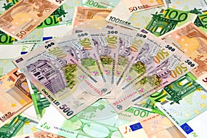 Euro and Lei from Romania Money