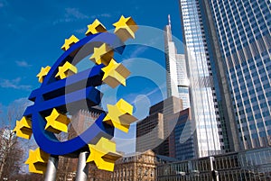 EURO logo in Frankfurt am Main photo