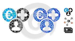 Euro Medical Expences Composition Icon of Round Dots