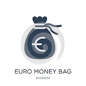 euro money bag icon in trendy design style. euro money bag icon isolated on white background. euro money bag vector icon simple