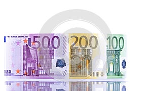 Euro money bank notes background