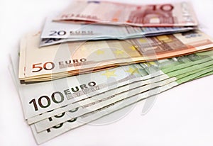 Euro money banknotes photo