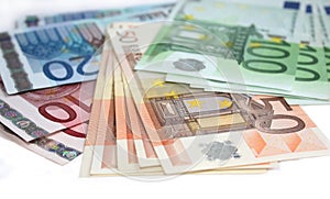 Euro money banknotes