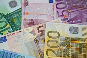 Euro money banknotes