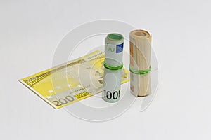 Euro money banknotes  isolated