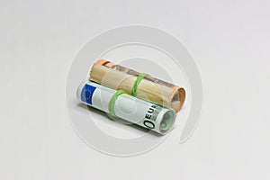 Euro money banknotes  isolated