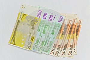 Euro money banknotes  isolated