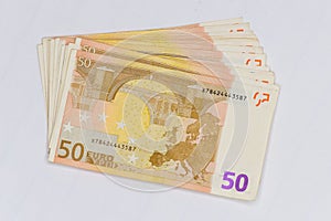 Euro money banknotes  isolated