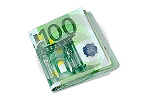 Euro Money Banknotes - stacked 100 euro bills