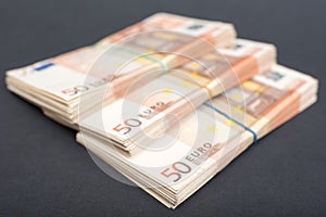 Euro money bundles