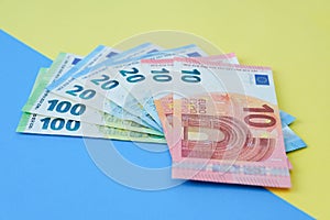 Euro money on a paper background