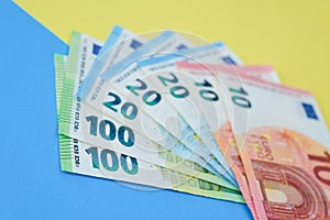 Euro money on a paper background