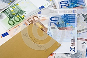 Euro money and passbook photo