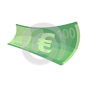 Euro money vector icon.Cartoon vector icon isolated on white background euro money.