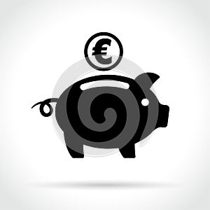 Euro moneybox icon photo