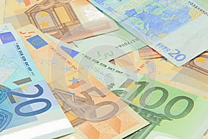 Euro notes background