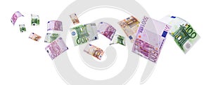 Euro notes -clipping path