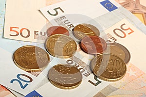 Euro notes and euro coins