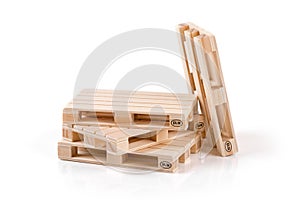 Euro pallet isolated on white background