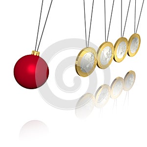 Euro pendular with bauble