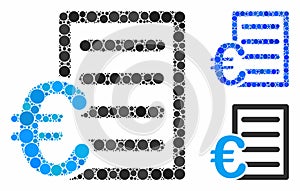 Euro pricelist Mosaic Icon of Circles