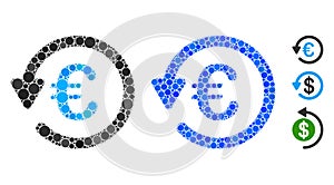 Euro Rebate Mosaic Icon of Circles