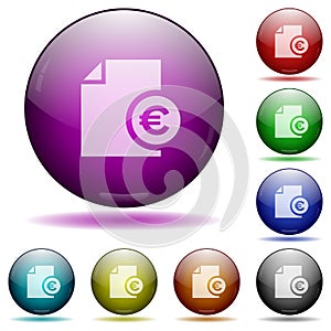 Euro report glass sphere buttons