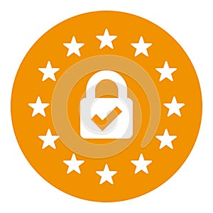 Euro Security Lock Icon