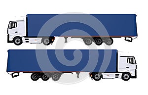 Euro Semi Trucks Isolated