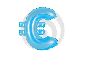 Euro sign, blue color