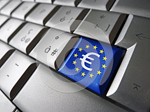 Euro Sign And EU Computer Key