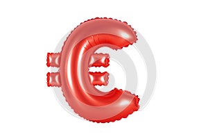 Euro sign, red color