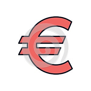 Euro Sign related vector icon