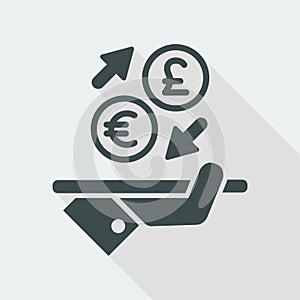 Euro/Sterling - Foreign currency exchange icon