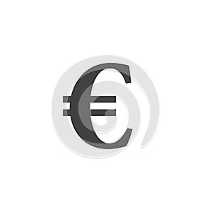 euro symbol. sign, solid logo illustration, pictogram iso