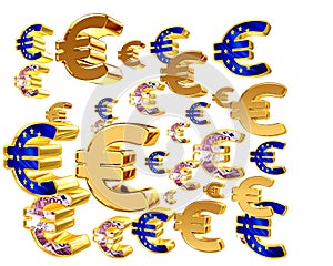 Euro symbol on a white background