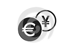 Euro to japanese yen currency exchange icon